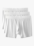 JustWears Pro Boxers, Pack of 3, All White