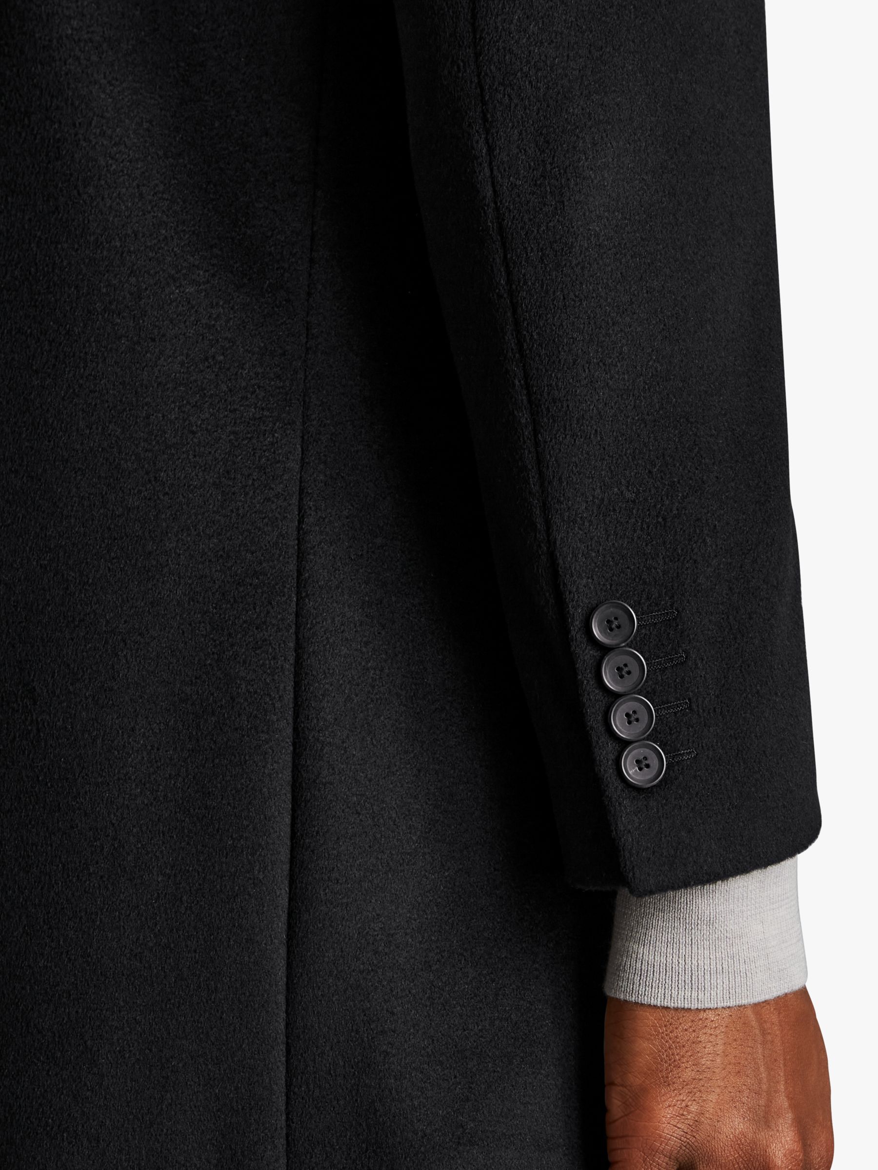 Charles Tyrwhitt Merino Wool Overcoat, Black, 36R