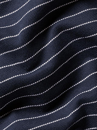 Charles Tyrwhitt Stripe Pique Polo Shirt, Navy & White Pin Stripe