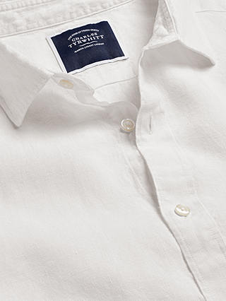 Charles Tyrwhitt Linen Slim Fit Shirt, White