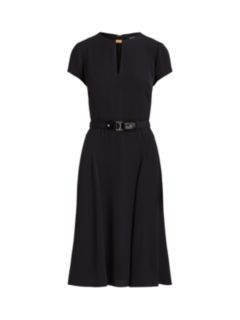 Ralph Lauren Brygitka Fit and Flare Dress, Black, 8