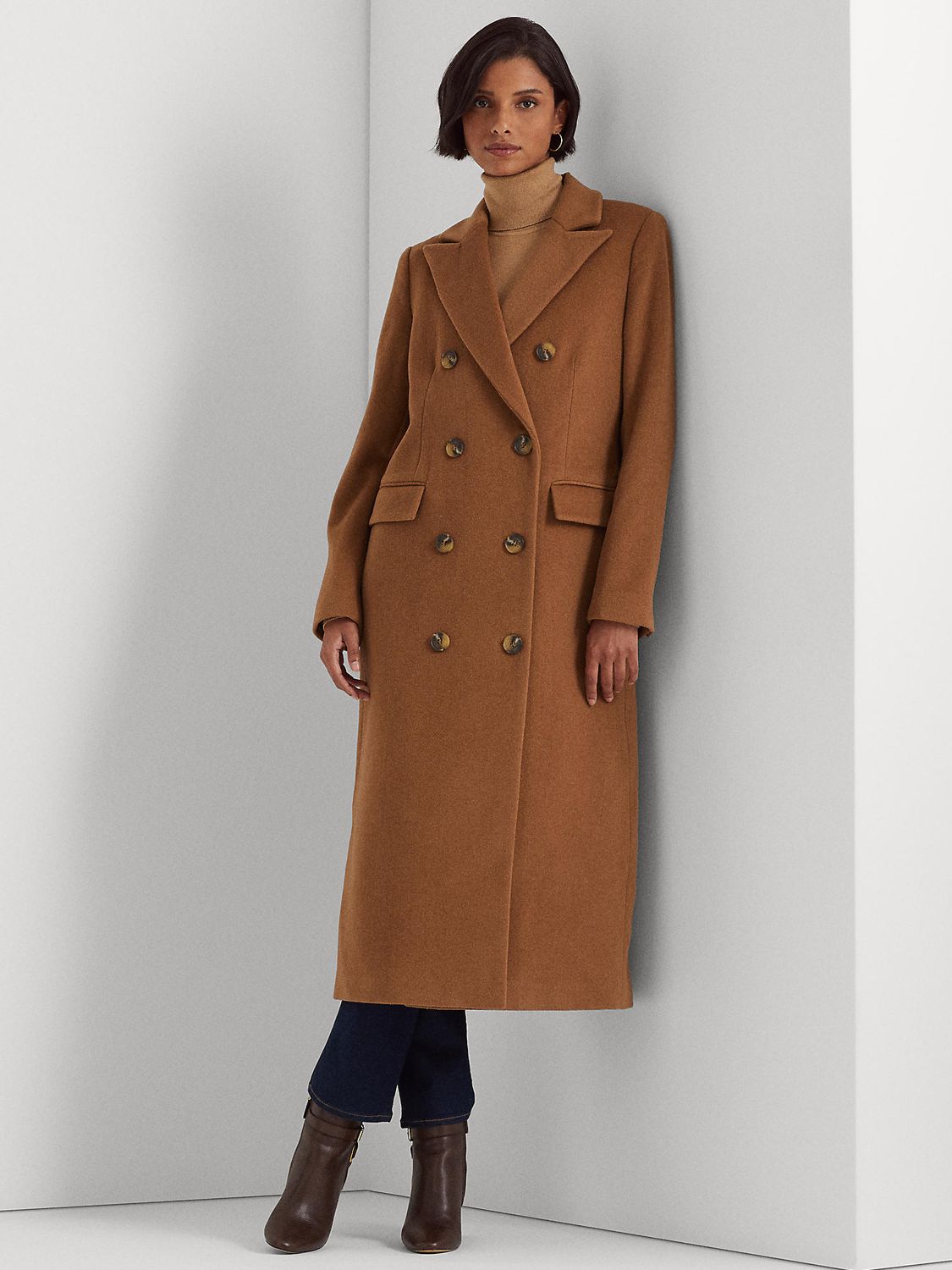 Ralph Lauren Double Breasted Cashmere Blend Coat, New Vicuna