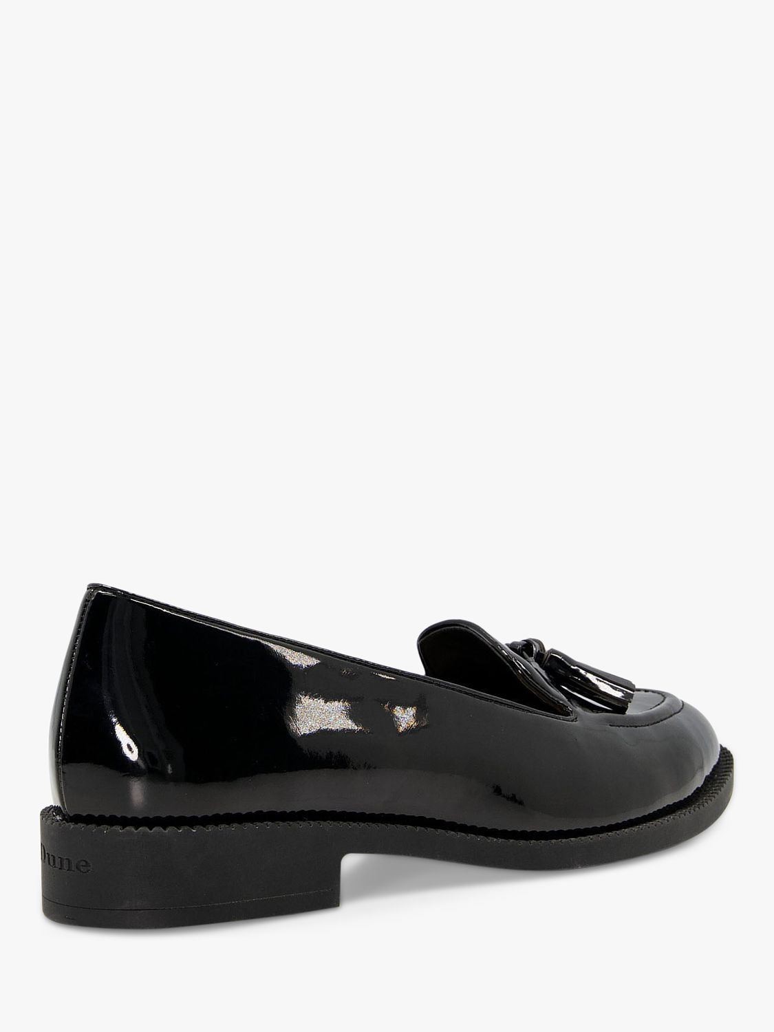 Dune Global Patent Tassel Loafers, Black at John Lewis & Partners