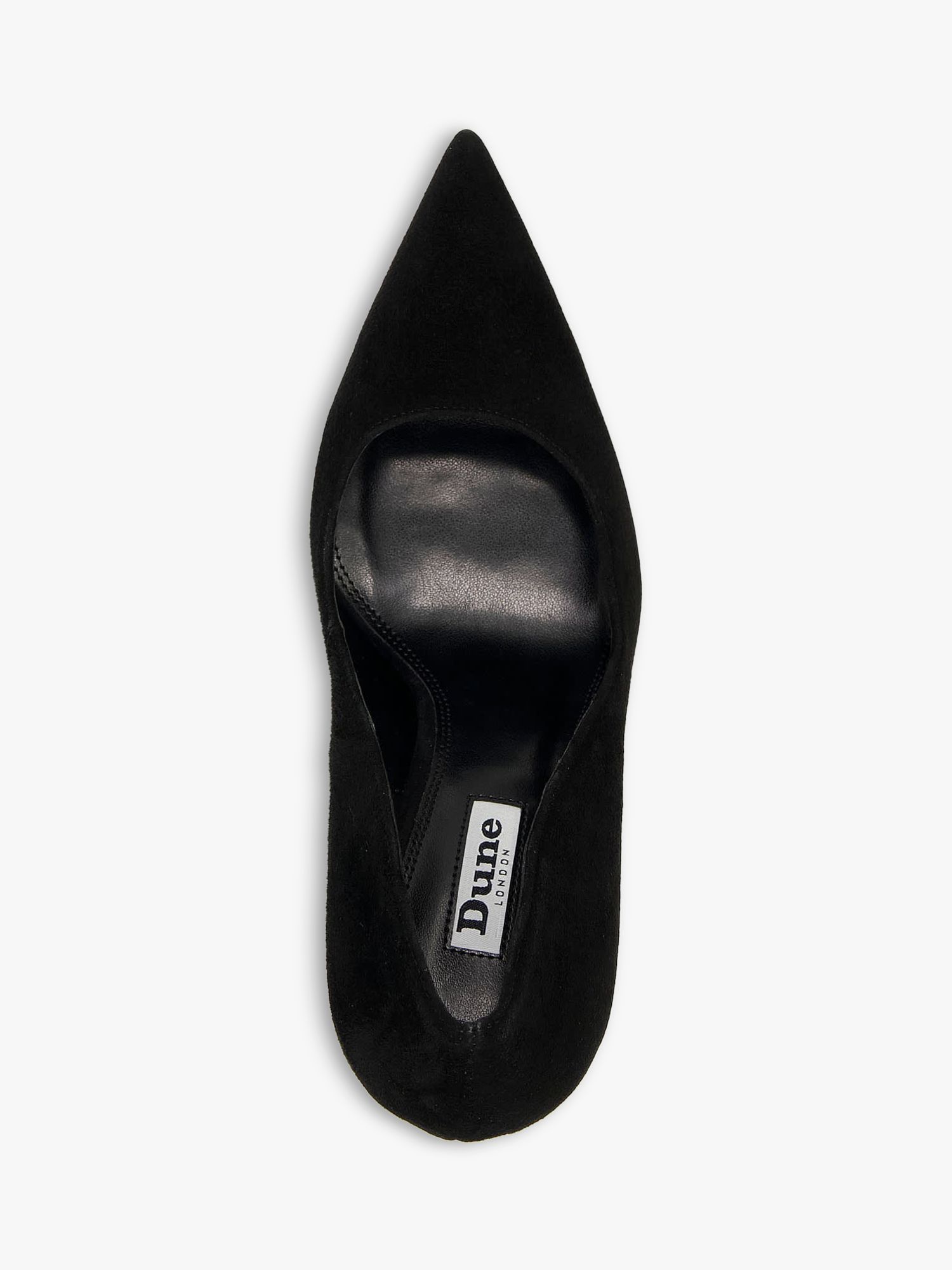 Buy Dune Bonus Suede Embellished Heel Court Shoes, Black Online at johnlewis.com