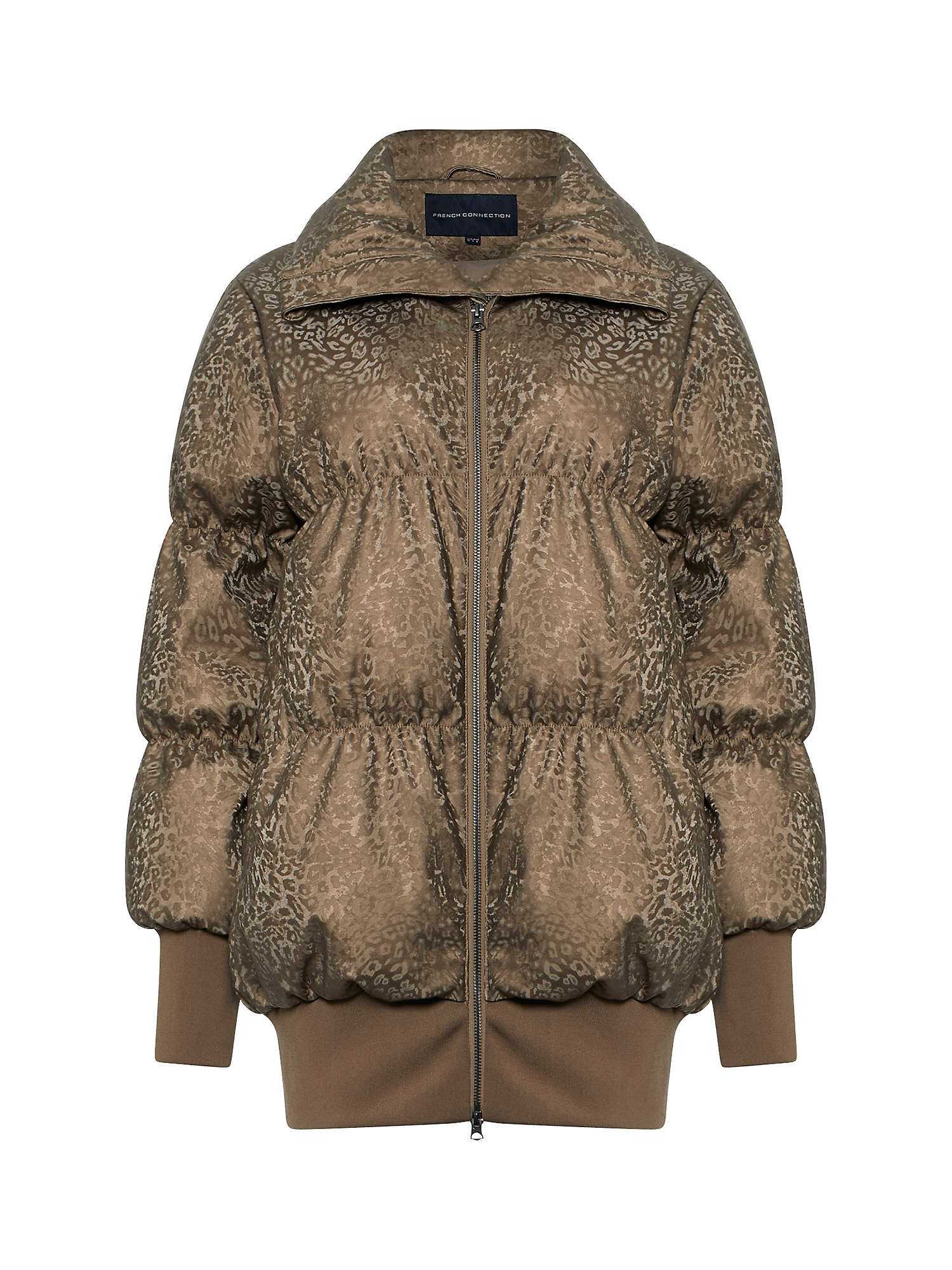 Buy French Connection Eona Leopard Print Vegan Puffer Jacket, Bronze Multi Online at johnlewis.com