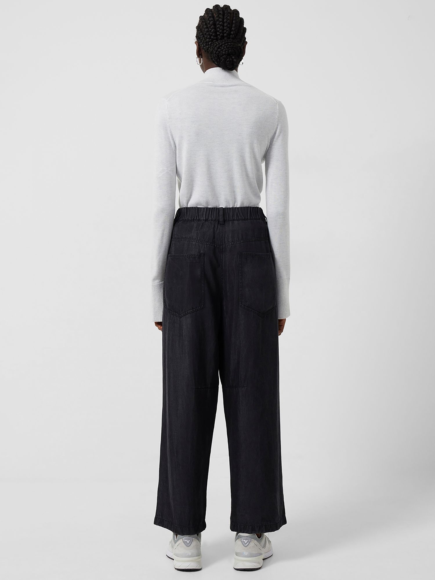 French Connection Soft Jeans, Black at John Lewis & Partners