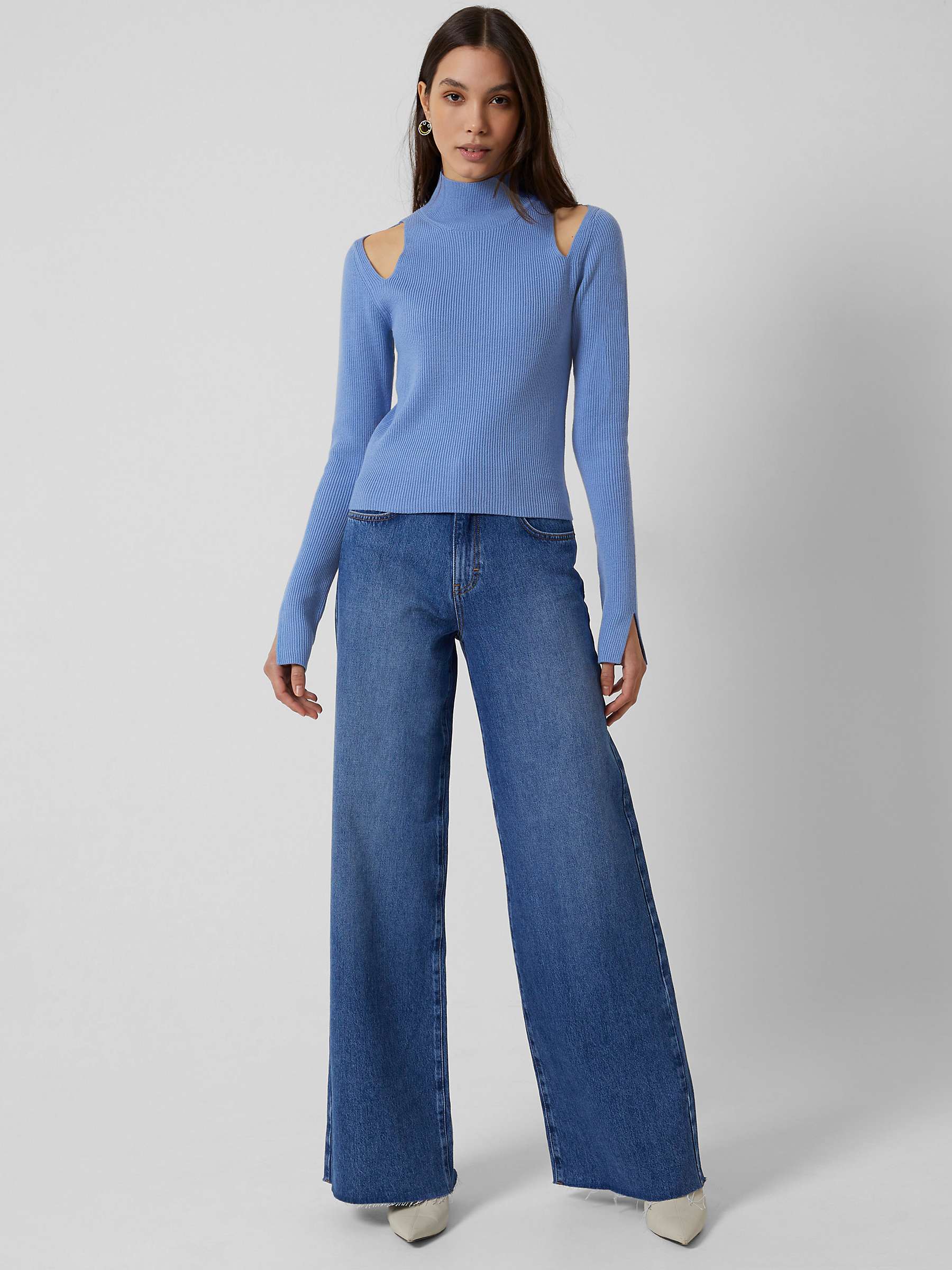 Buy French Connection Lydia Cut Out Shoulder Jumper, Ultramarine Online at johnlewis.com