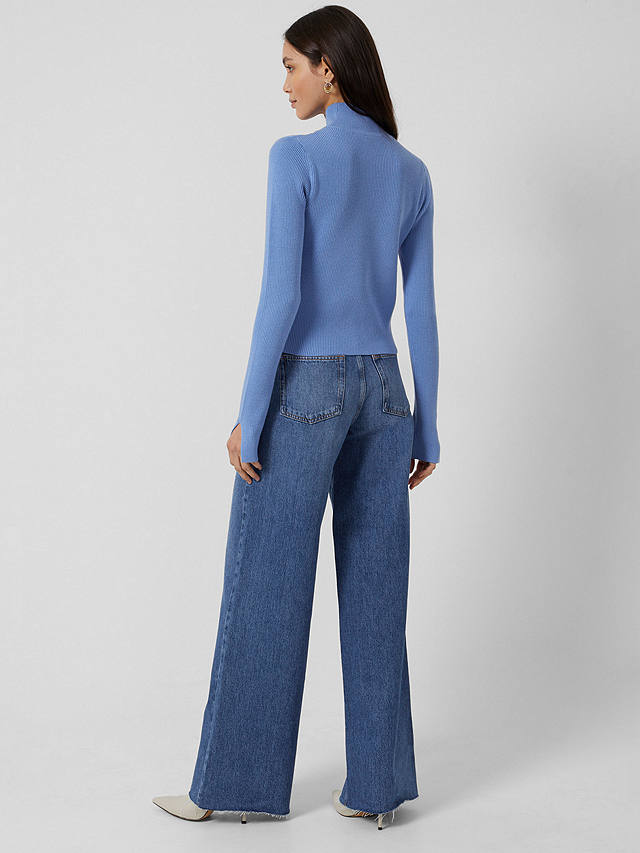French Connection Lydia Cut Out Shoulder Jumper, Ultramarine