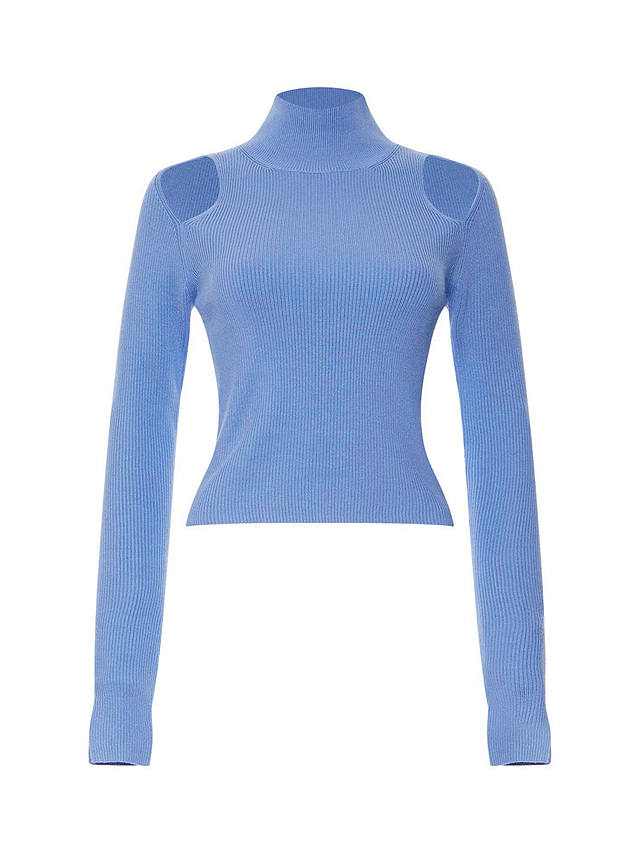 French Connection Lydia Cut Out Shoulder Jumper, Ultramarine