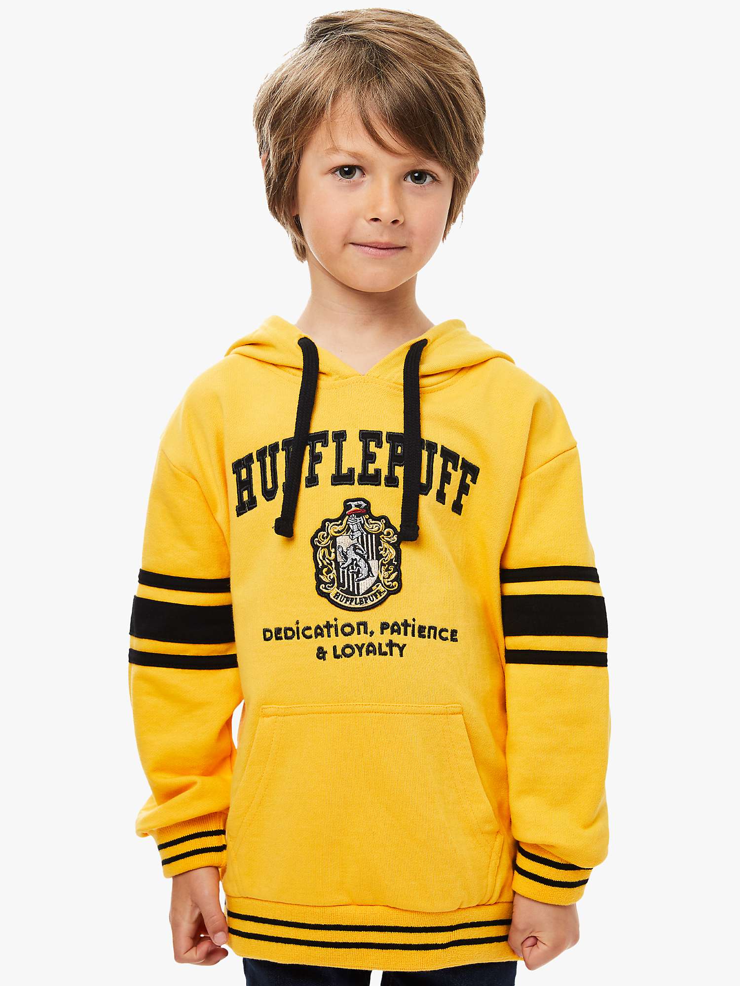 Buy Fabric Flavours Kids' Harry Potter Hufflepuff Hoodie, Yellow Online at johnlewis.com