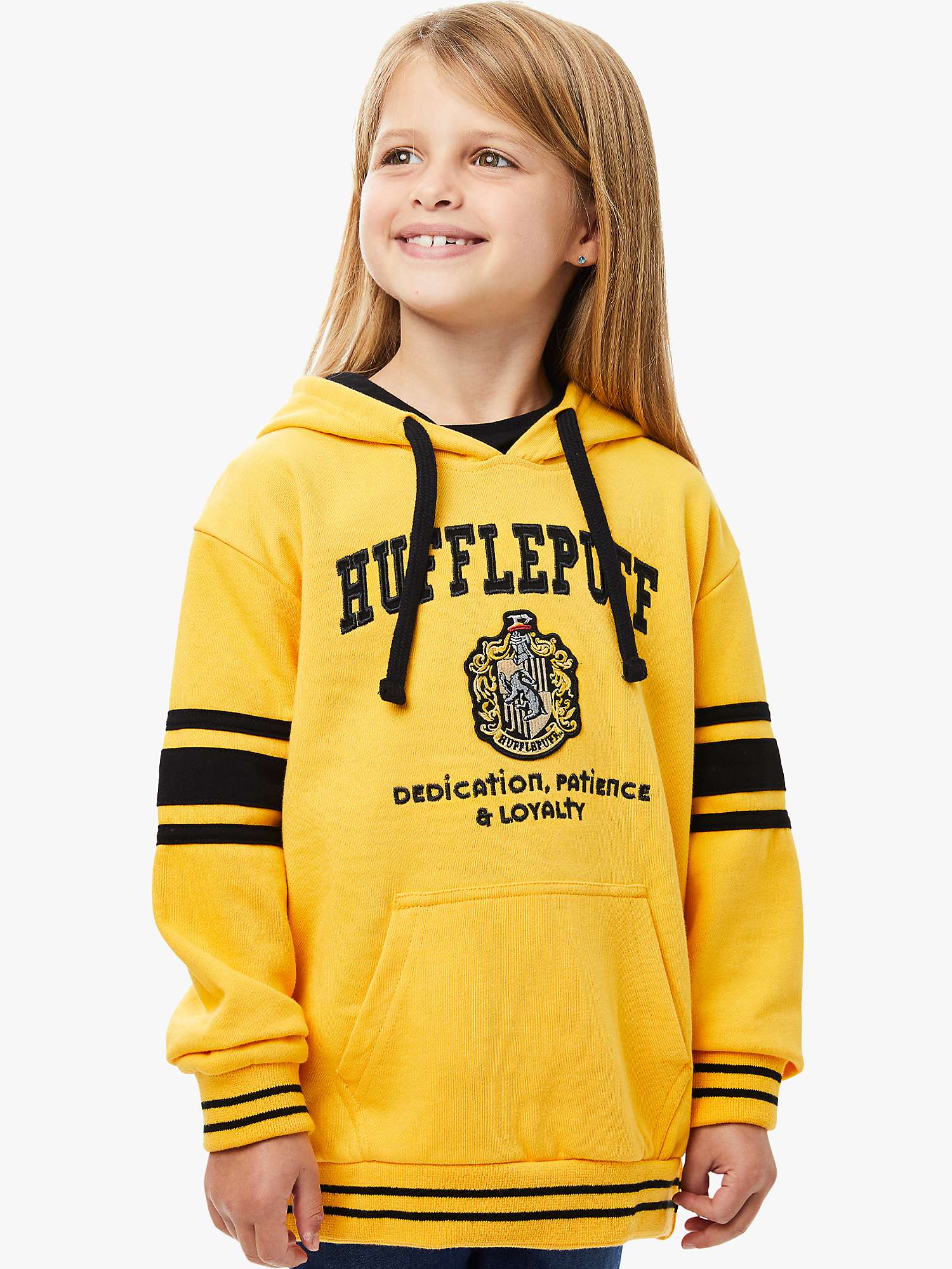 Buy Fabric Flavours Kids' Harry Potter Hufflepuff Hoodie, Yellow Online at johnlewis.com