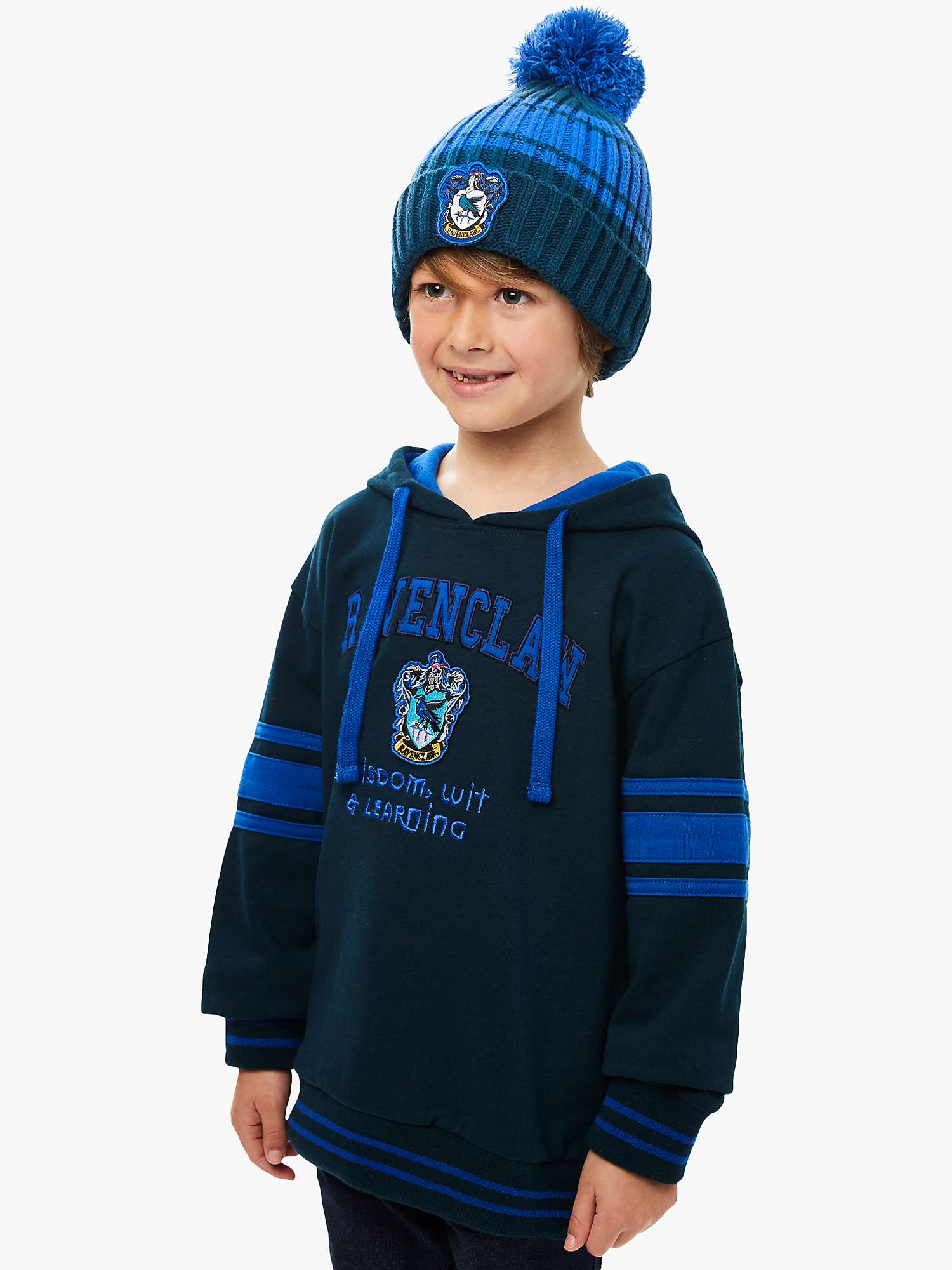 Buy Fabric Flavours Kids' Harry Potter Ravenclaw Hoodie, Navy Online at johnlewis.com