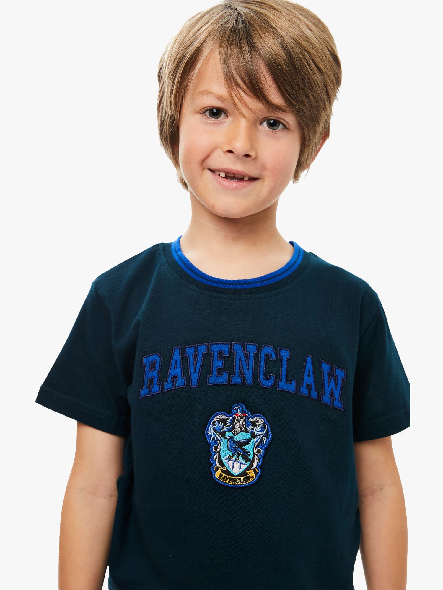 assistent Etablere tæmme Fabric Flavours Kids' Harry Potter Ravenclaw Short Sleeve T-Shirt, Navy at  John Lewis & Partners