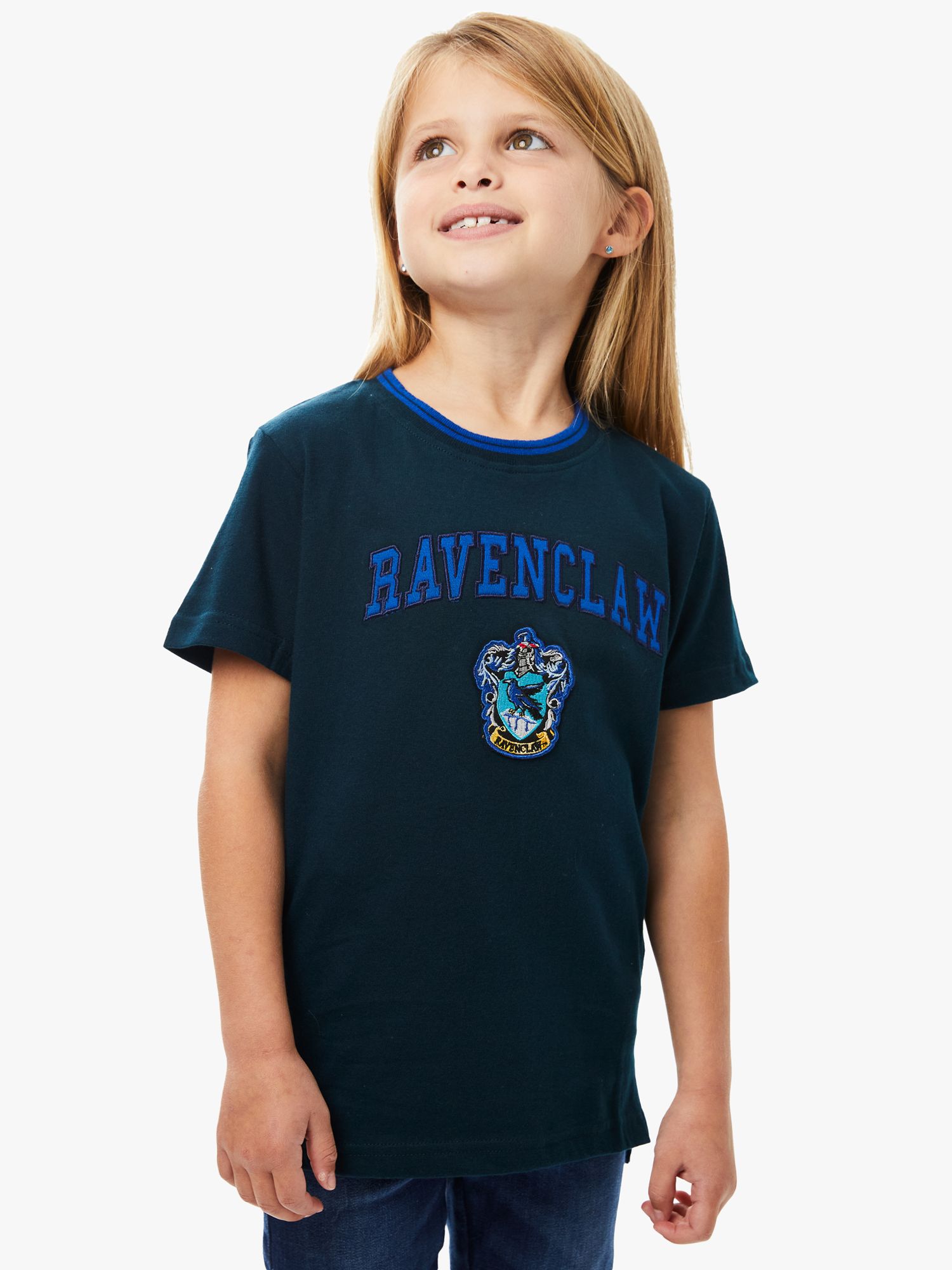 Buy Fabric Flavours Kids' Harry Potter Ravenclaw Short Sleeve T-Shirt, Navy Online at johnlewis.com