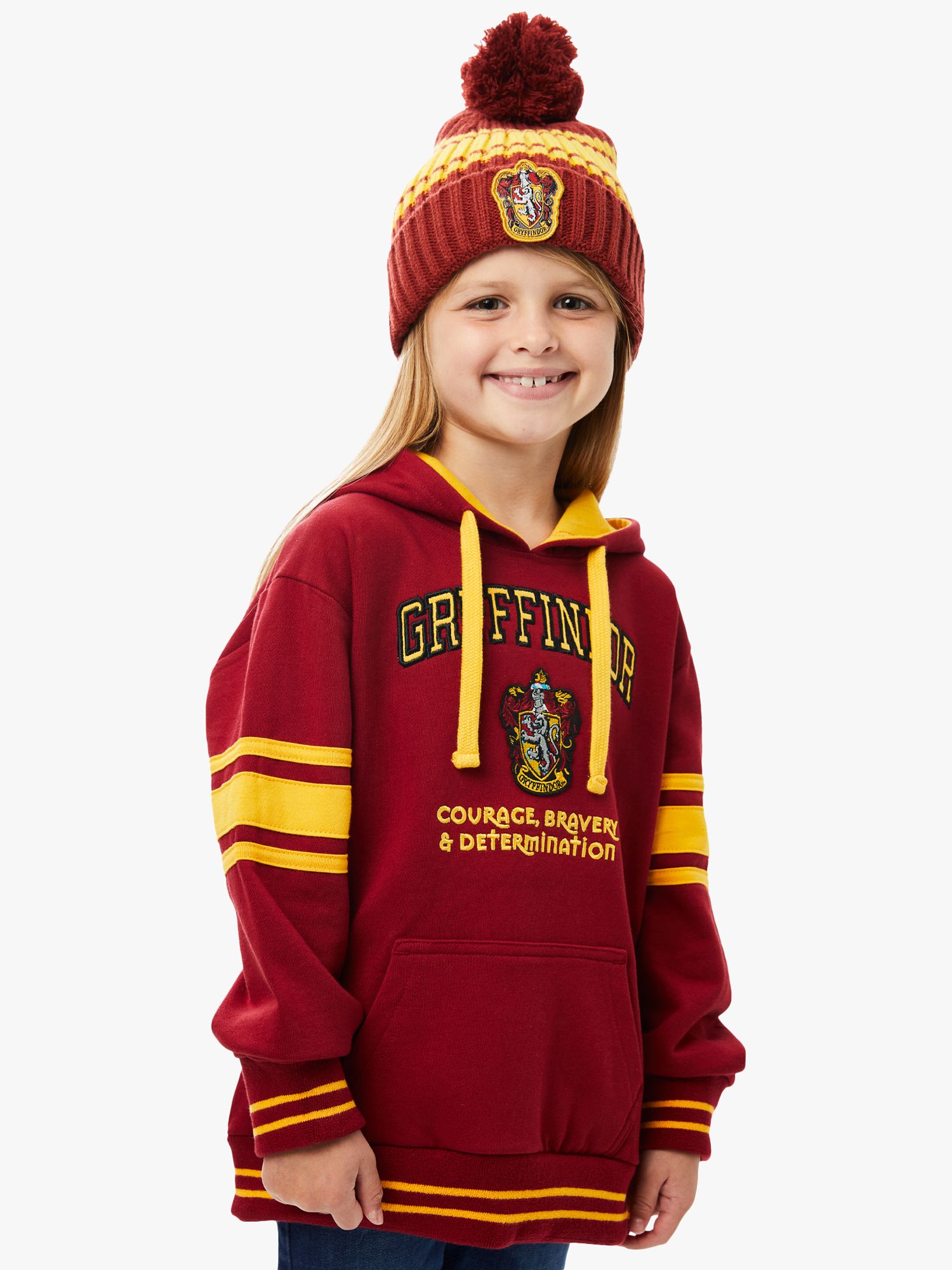 Fabric Flavours Kids' Harry Potter Gryffindor Hoodie, Red at John Lewis ...