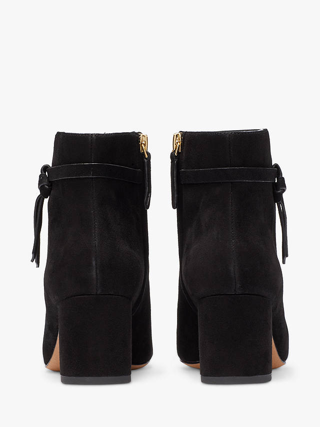 kate spade new york Knott Detail Suede Ankle Boots, Black