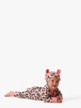 Angel & Rocket Baby Mabel Animal Print Bodysuit & Hat, Pink