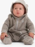 Angel & Rocket Baby Corduroy Zip Up Snowsuit, Grey