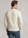 Polo Ralph Lauren Wool Cashmere Blend Cable Knit Jumper, Andover Cream