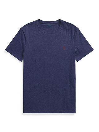 Polo Ralph Lauren Short Sleeve Custom Fit Crew Neck T-Shirt, Navy Heather/c3958