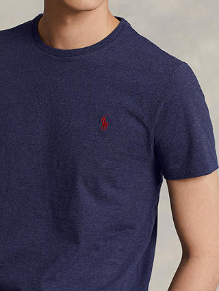 Polo Ralph Lauren Short Sleeve Custom Fit Crew Neck T-Shirt, Navy Heather/c3958