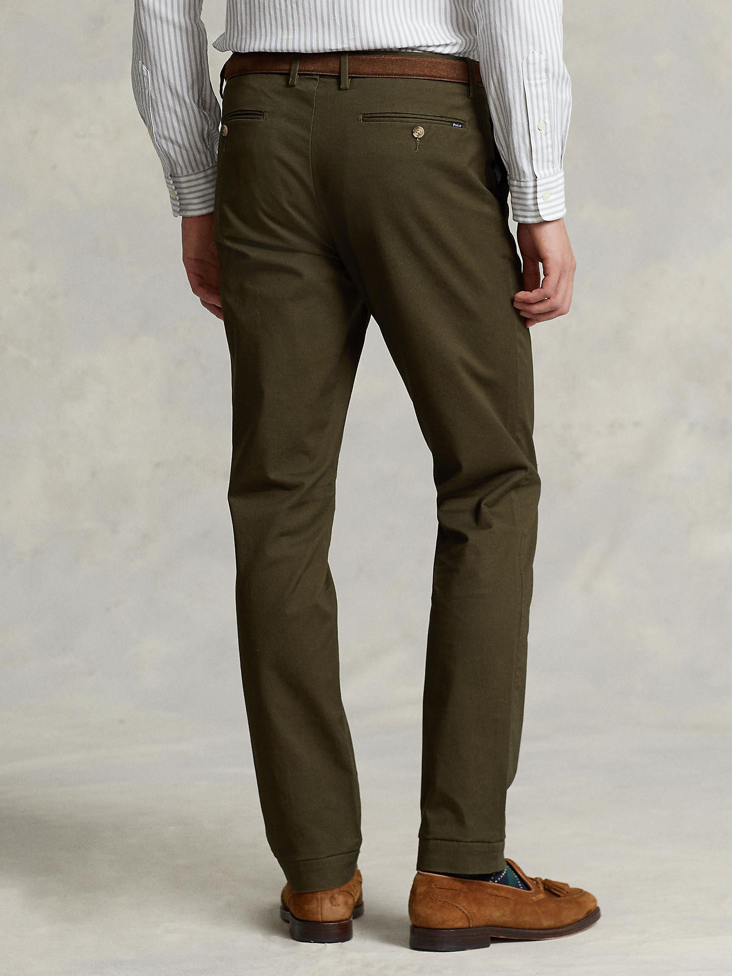 Polo Ralph Lauren Slim Fit Flat Front Trousers, Armadillo