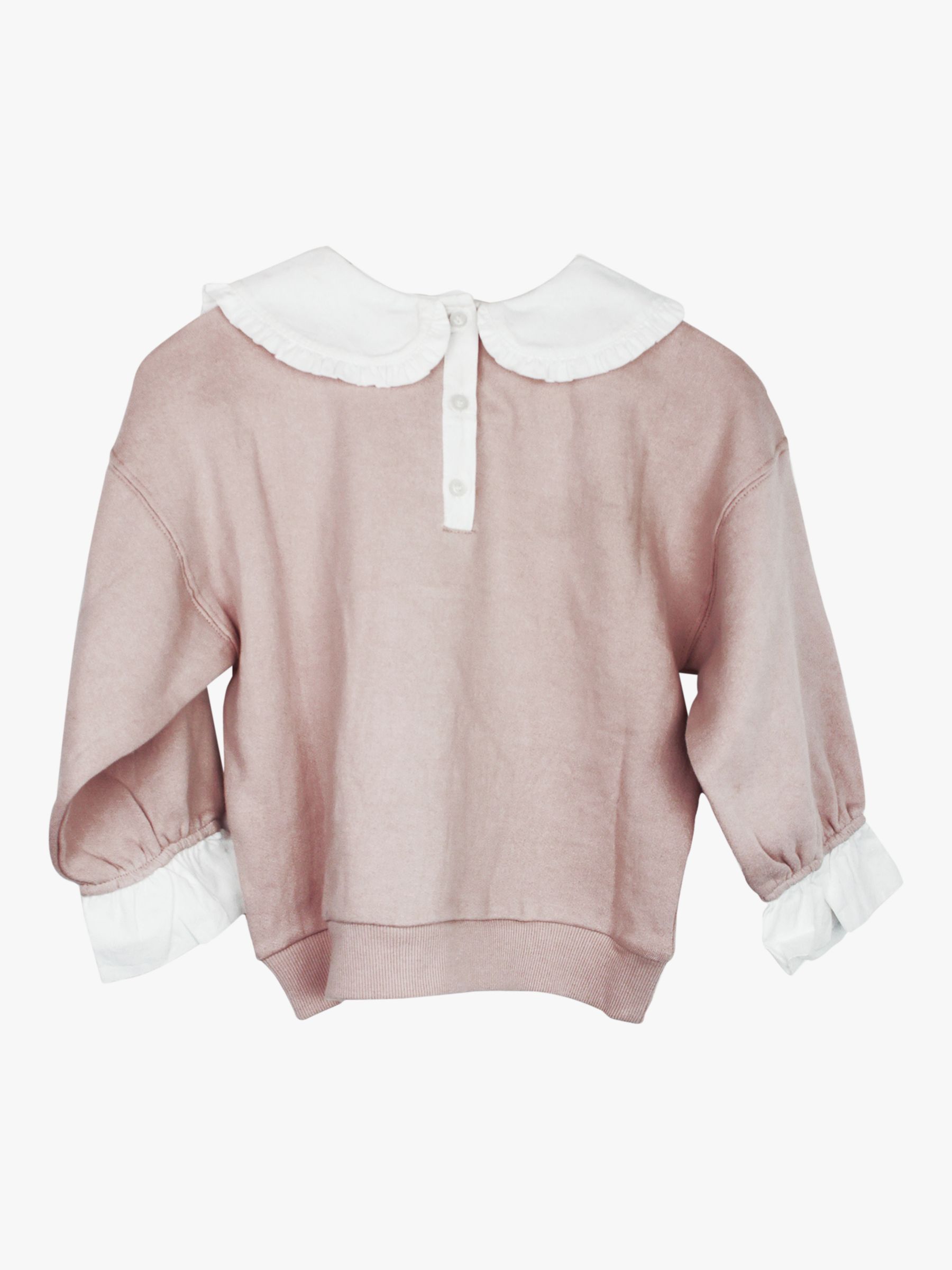 Angel & Rocket Kids' Willow Collar Sweater, Blush, 3 years