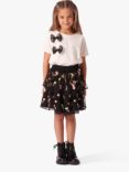 Angel & Rocket Kids' Una Embroidered Skirt, Black