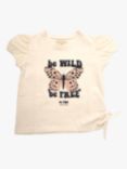 Angel & Rocket Kids' Lola Butterfly Slogan T-Shirt, Ivory