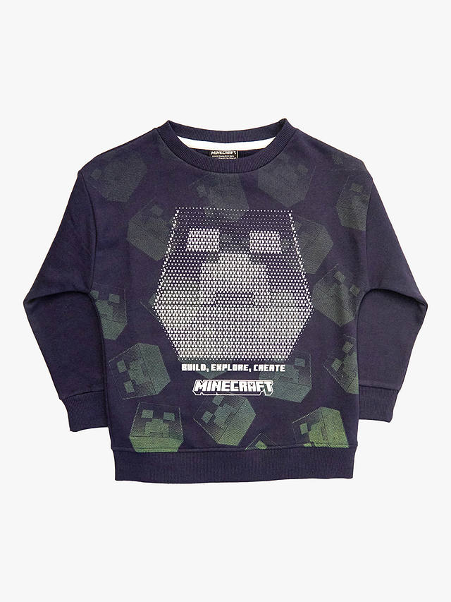 Angel & Rocket Kids' Minecraft Sweatshirt, Navy