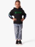 Angel & Rocket Kids' Creeper Minecraft Hoodie, Black