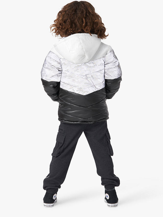 Angel & Rocket Kids' Hunter Colour Block Quilted Jacket, White