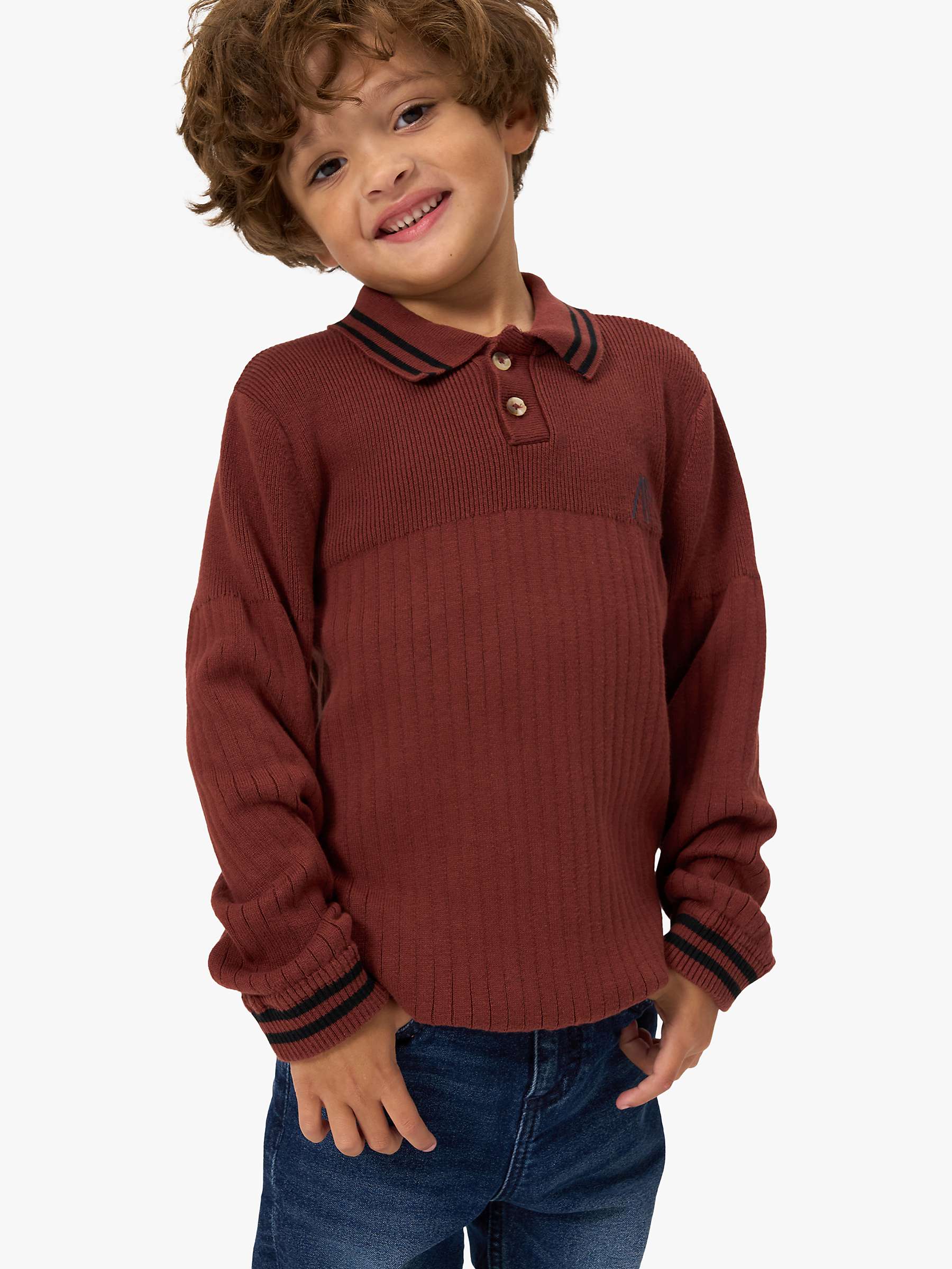 Buy Angel & Rocket Kids' Finn Knit Ribbed Top Online at johnlewis.com