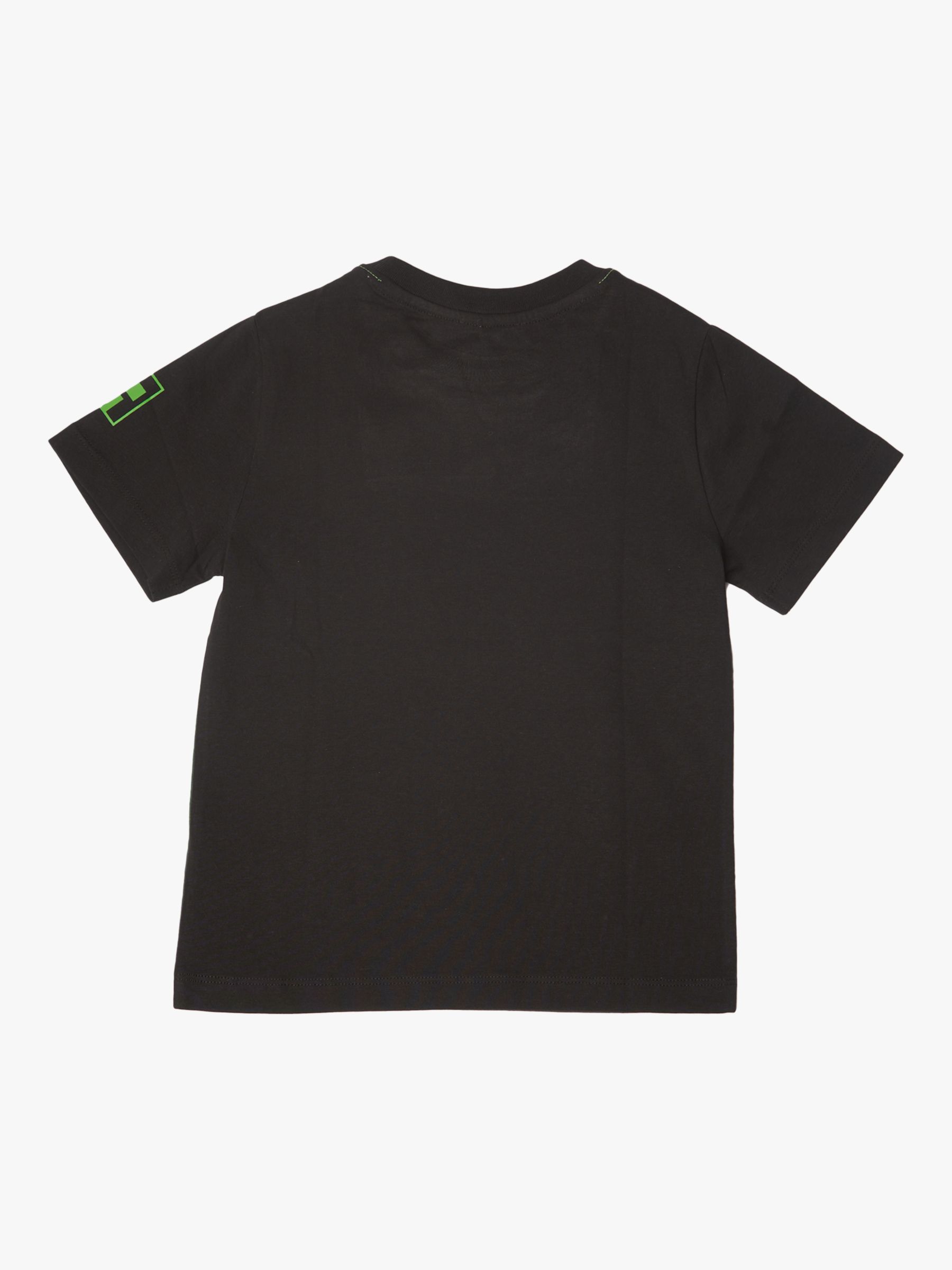 Buy Angel & Rocket Kids' Minecraft Creeper T-Shirt, Black/Green Online at johnlewis.com
