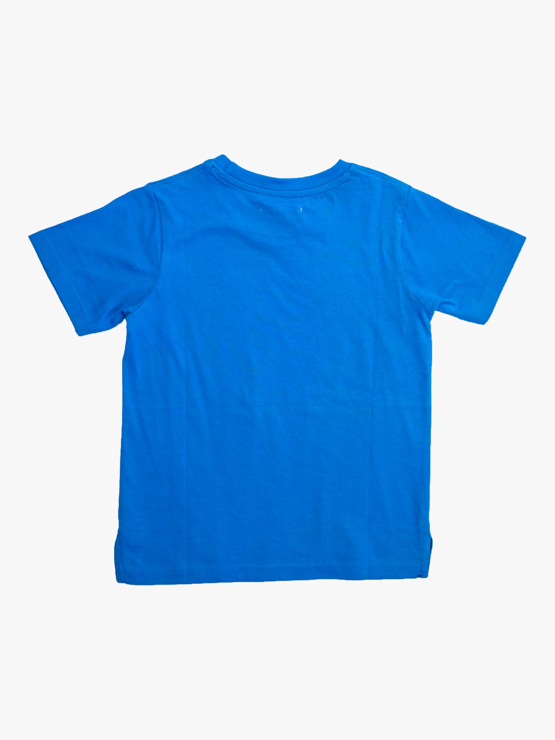Angel & Rocket Kids' Jayden Smiley Face T-Shirt, Blue at John Lewis ...