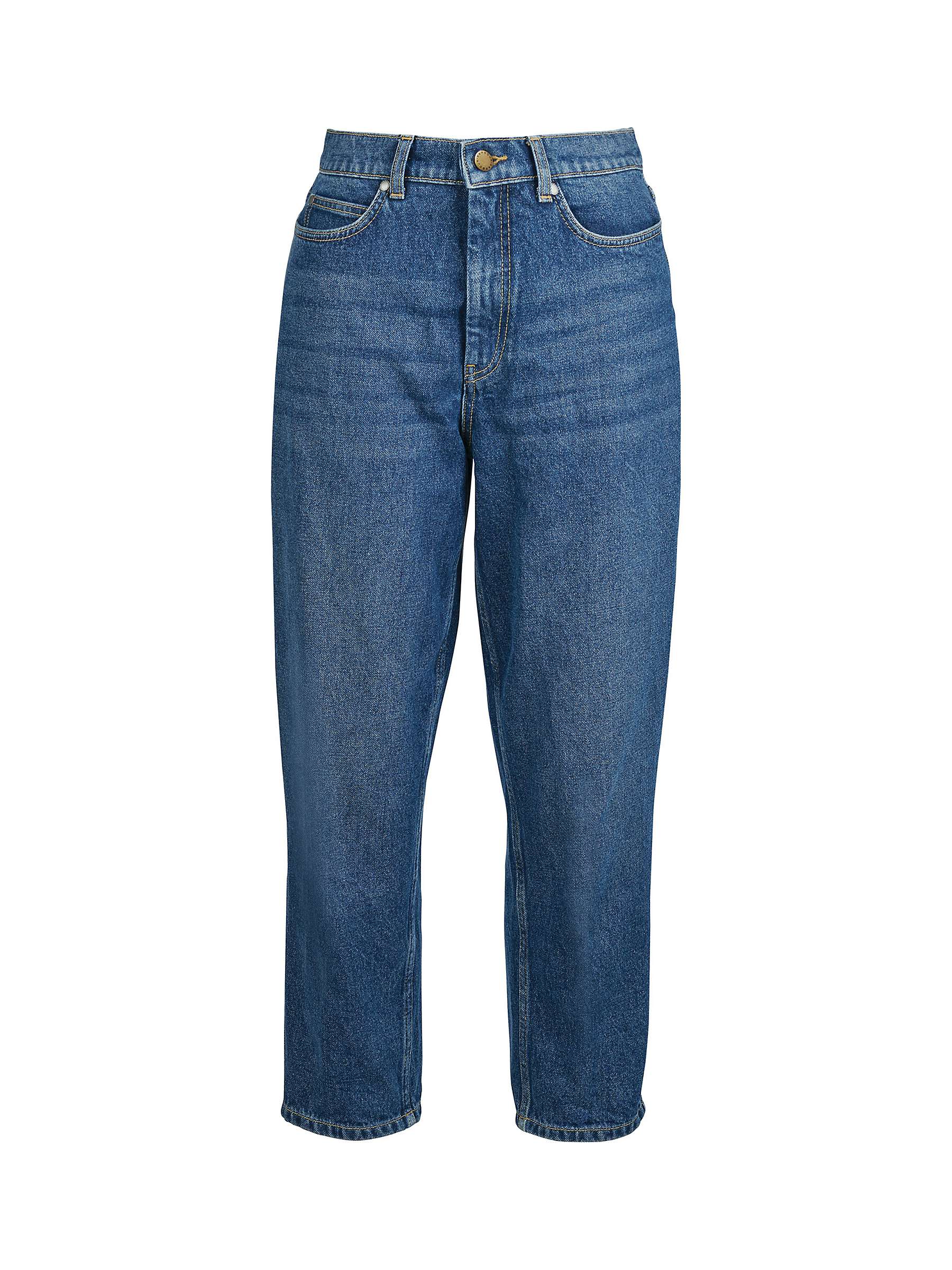 Buy Barbour Moorland High Rise Cropped Jeans, Original Wash Online at johnlewis.com