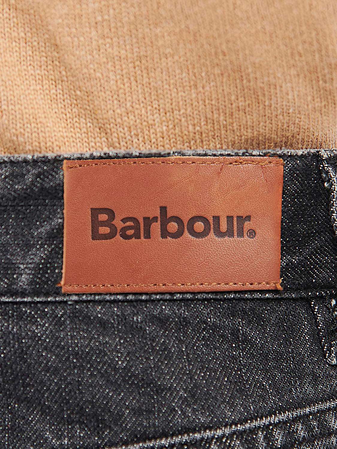 Buy Barbour Moorland High Rise Jeans, Black Online at johnlewis.com