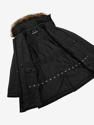 Barbour Maya Faux Fur Hood Jacket, Black