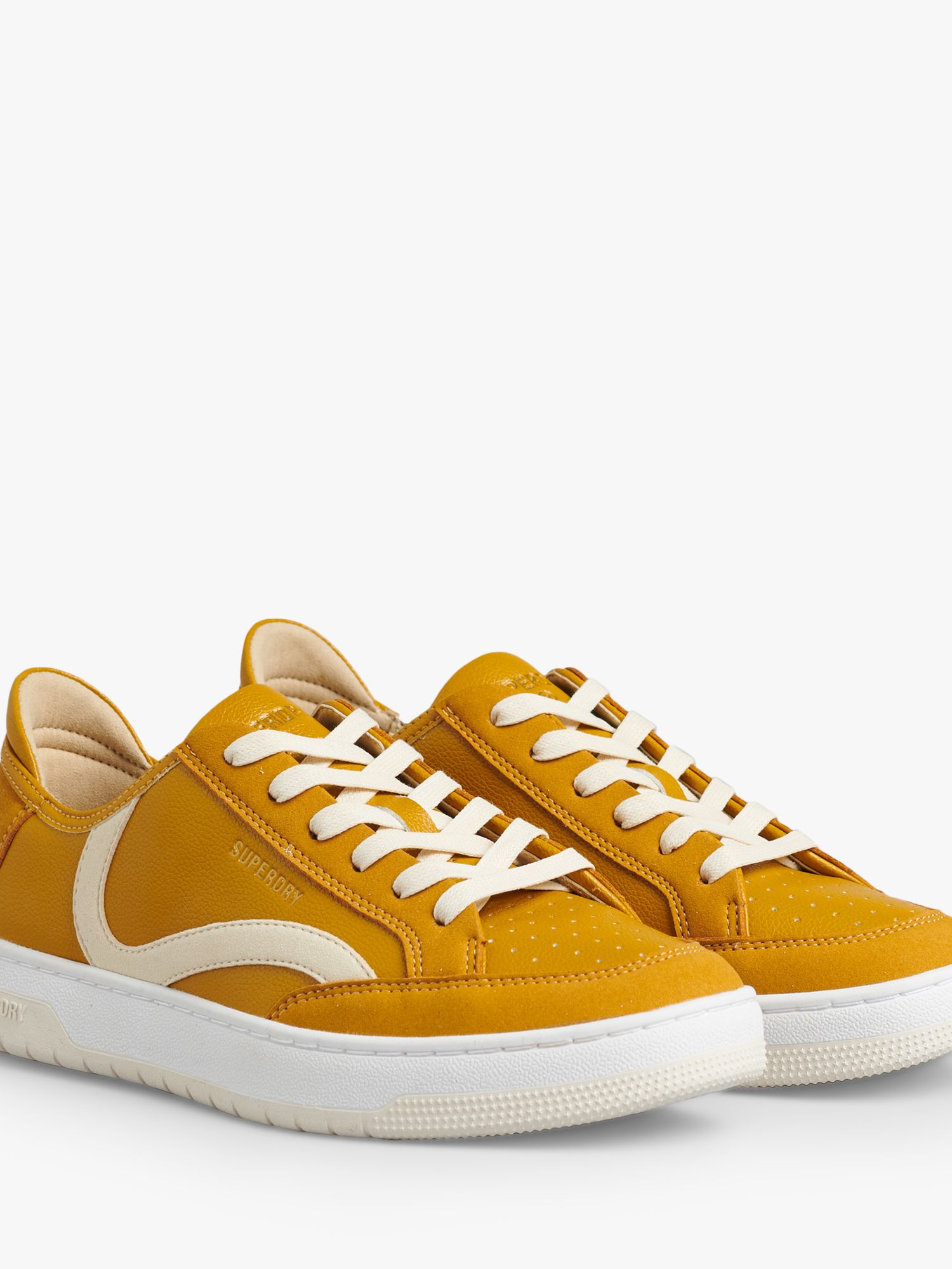 Superdry Vegan Vintage Basketball Low Top Trainers, Tumeric Tan at John ...