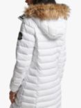 Superdry Fuji Quilted Longline Coat, White