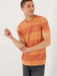 FatFace Block Stripe T-Shirt, Orange