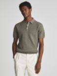 Reiss Dollar Cotton Blend Textured Polo Shirt