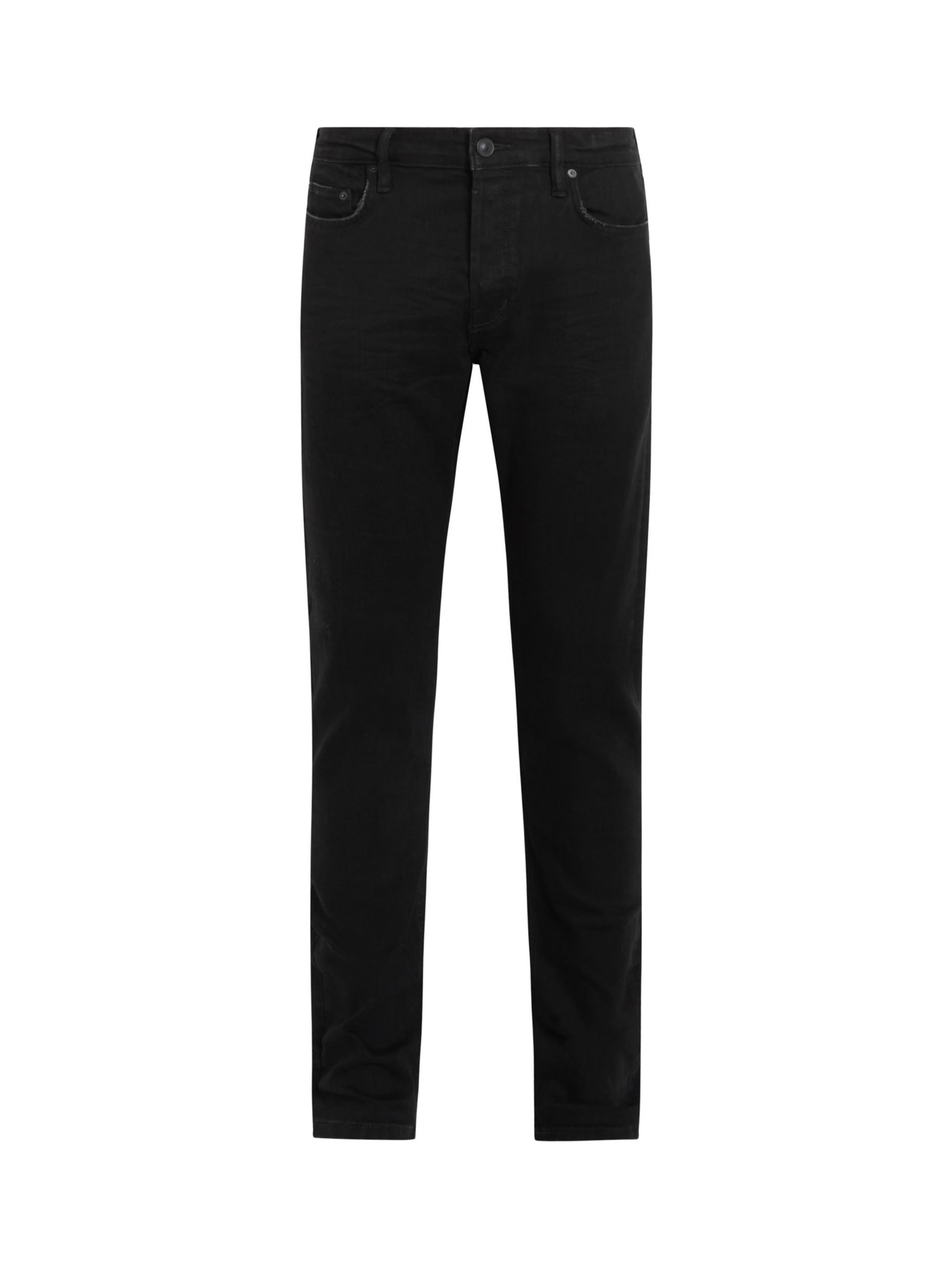 AllSaints Rex Slim Jeans, Jet Black, W28/L30