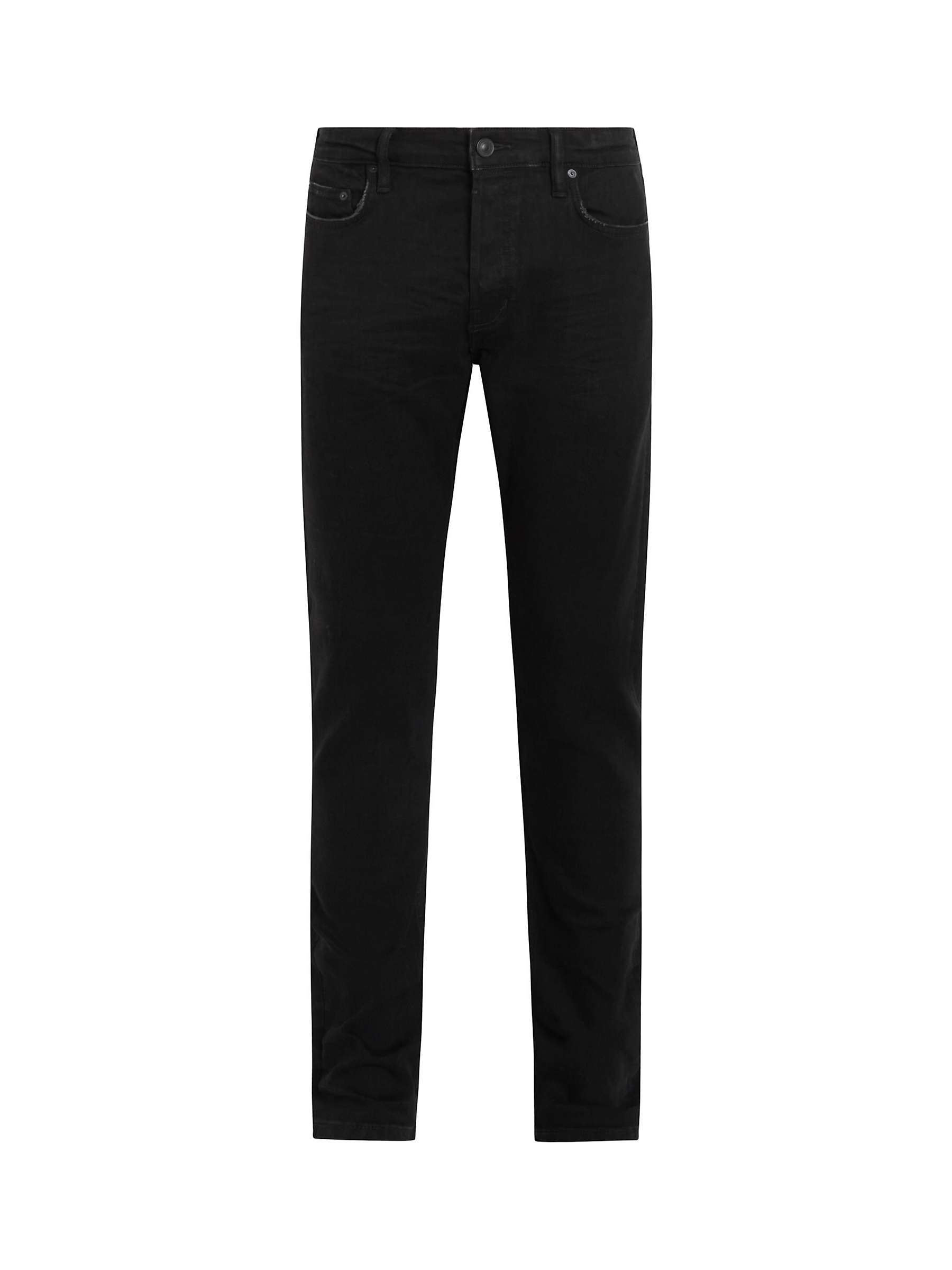 Buy AllSaints Rex Slim Jeans, Jet Black Online at johnlewis.com