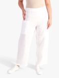 chesca Linen Trousers, White, White