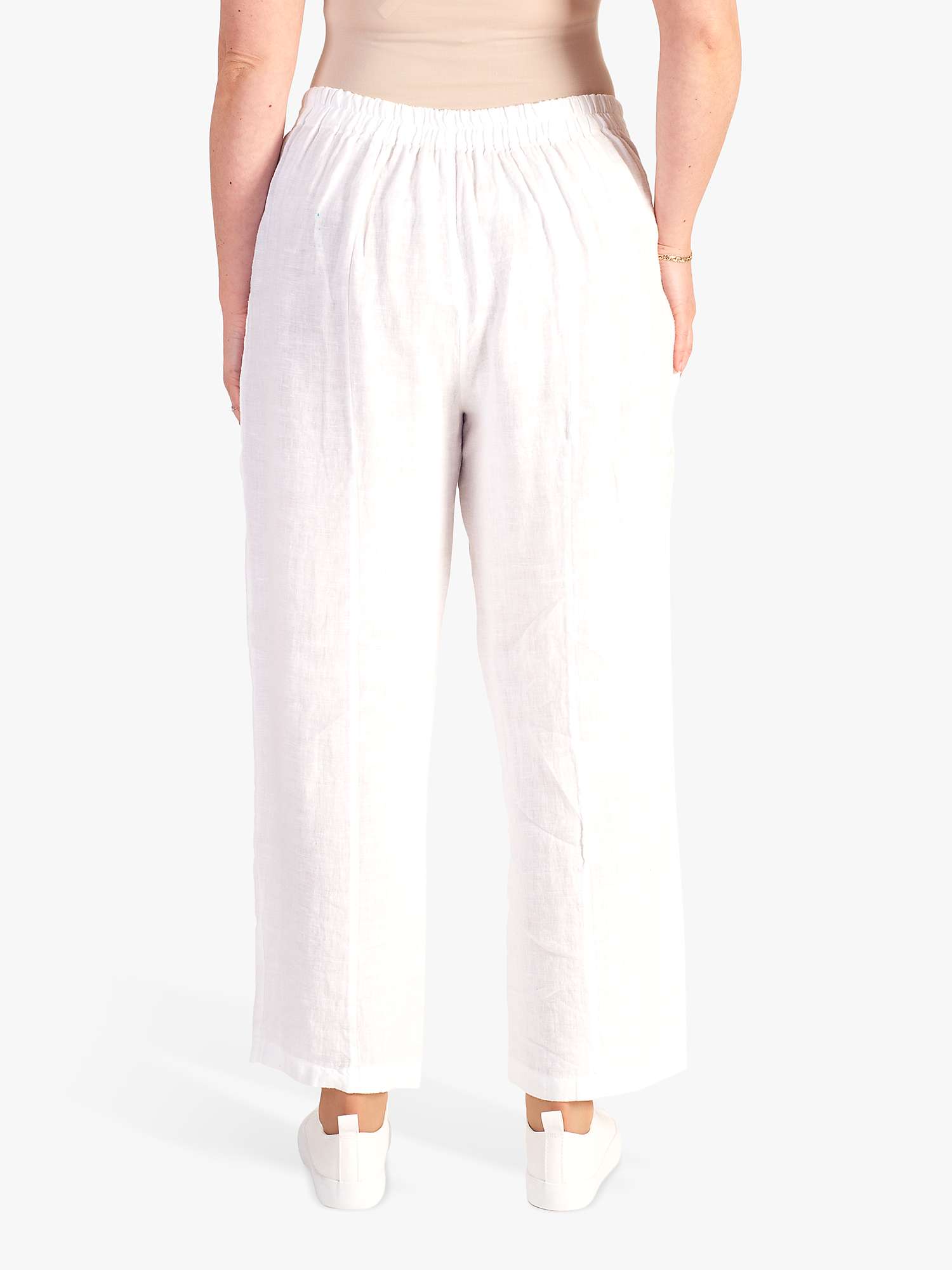 Buy chesca Linen Trousers, White Online at johnlewis.com