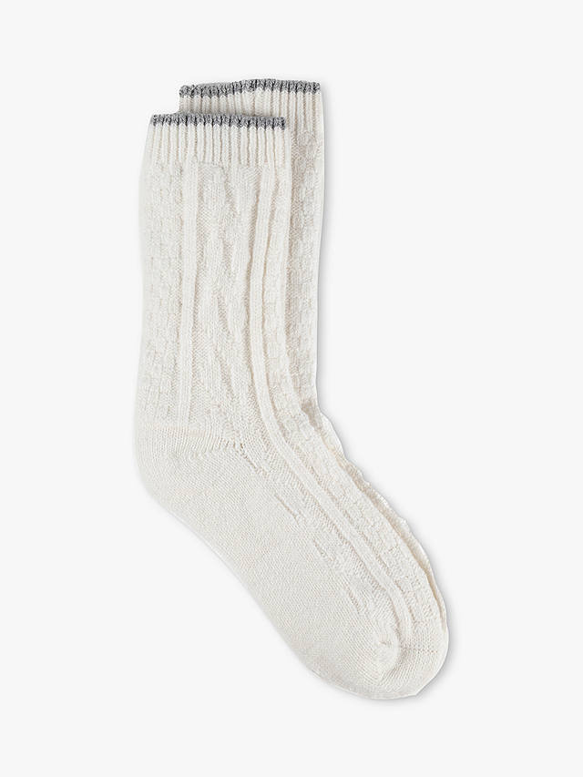 totes Cashmere Blend Slouch Socks, Cream