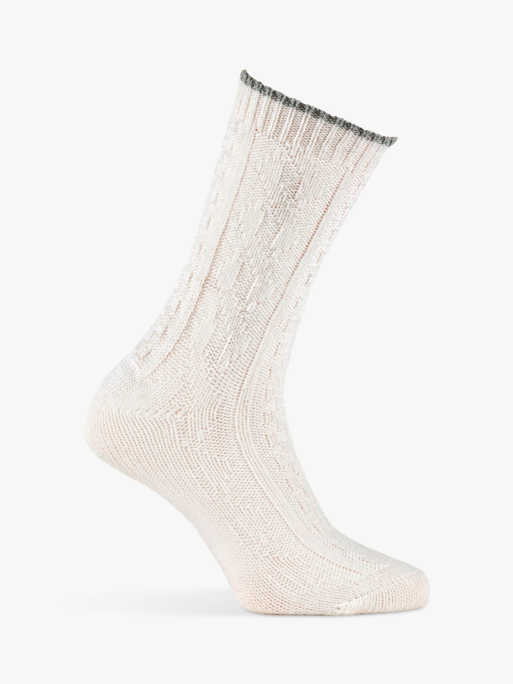 totes Cashmere Blend Slouch Socks, Cream, One Size