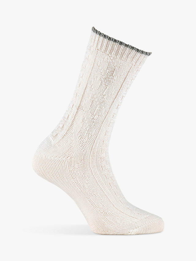 totes Cashmere Blend Slouch Socks, Cream