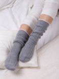 totes Cashmere Blend Slouch Socks, Grey Marl